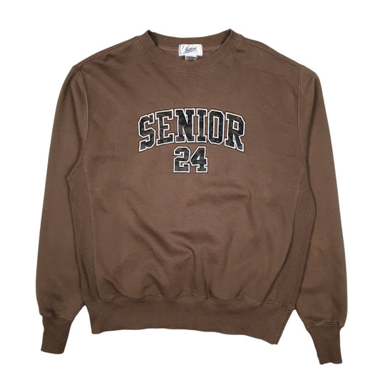 Mens Brown Jostens Senior 24 Crewneck Jumper