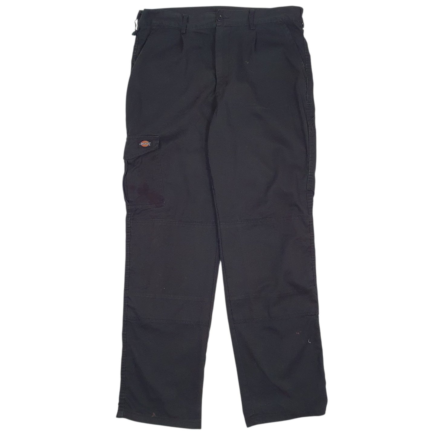 Mens Black Dickies Workwear Double Knee Carpenter Trousers