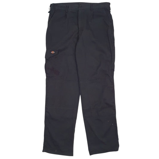 Mens Black Dickies Workwear Double Knee Carpenter Trousers