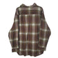 Mens Brown Guy Time Vintage Flannel  Shirt