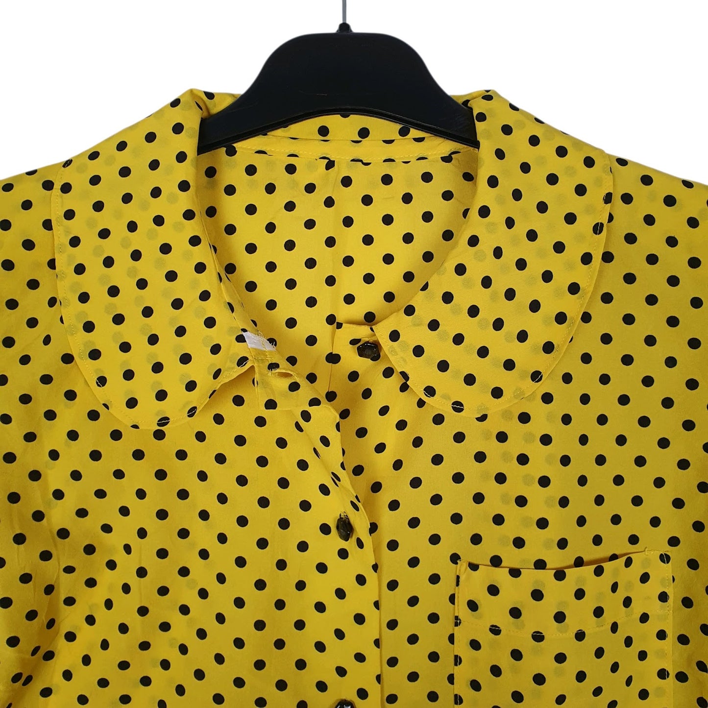 Womens Yellow Unbranded Polka Dot  Shirt