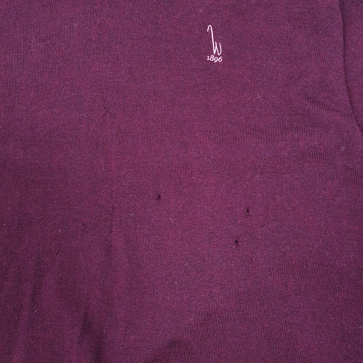Mens Burgundy Polo Ralph Lauren Golf V Neck Jumper