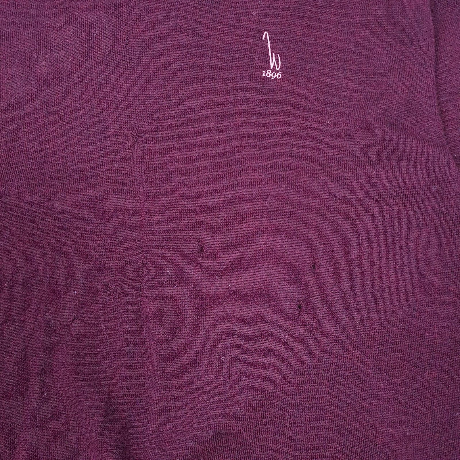 Mens Burgundy Polo Ralph Lauren Golf V Neck Jumper