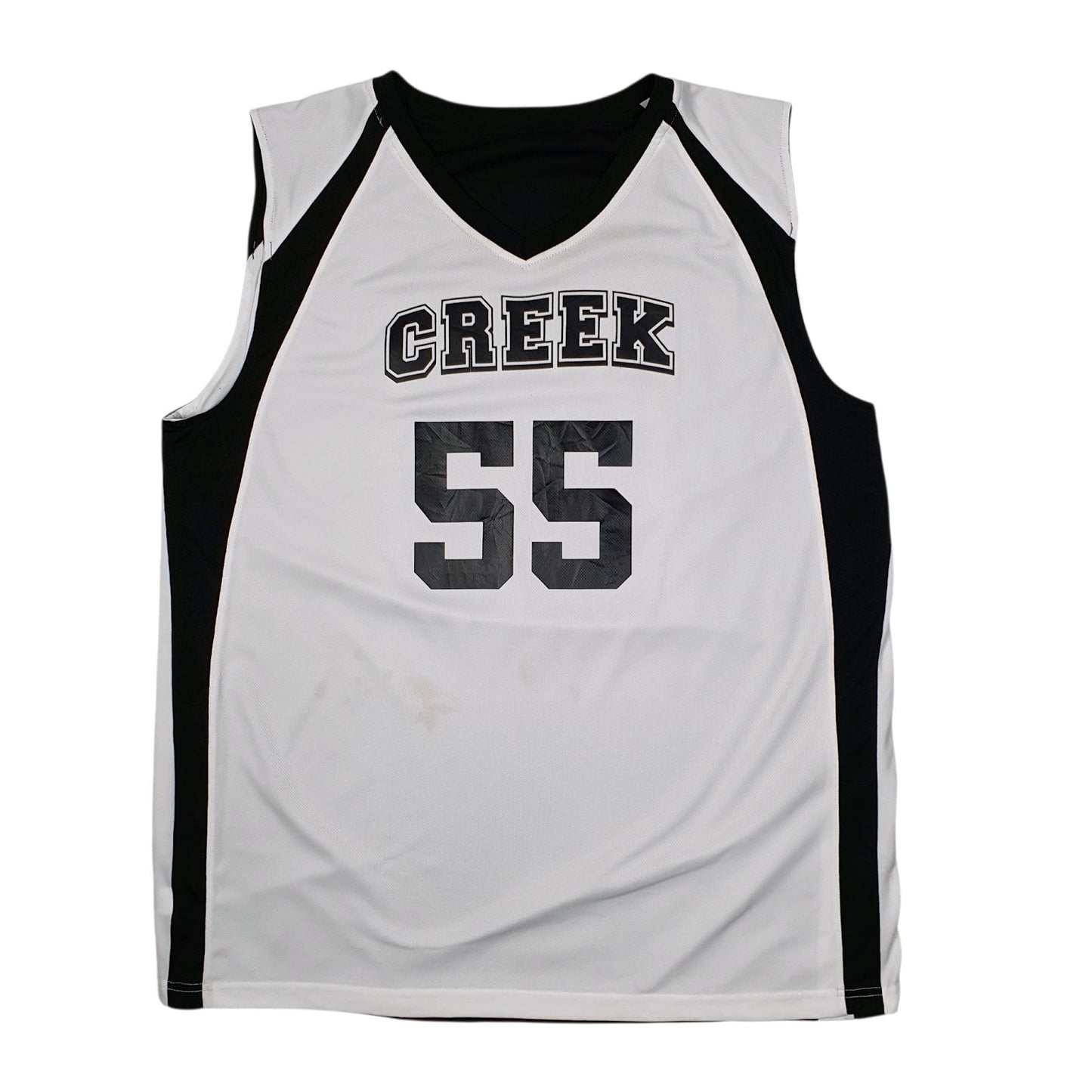 Mens White Alleson Athletic Basketball Jersey Reversible Short Sleeve T Shirt