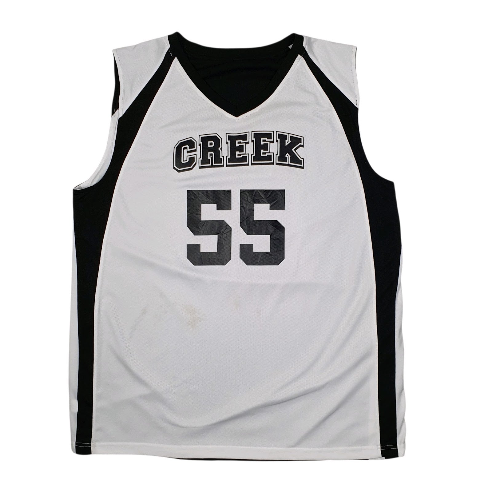 Mens White Alleson Athletic Basketball Jersey Reversible Short Sleeve T Shirt