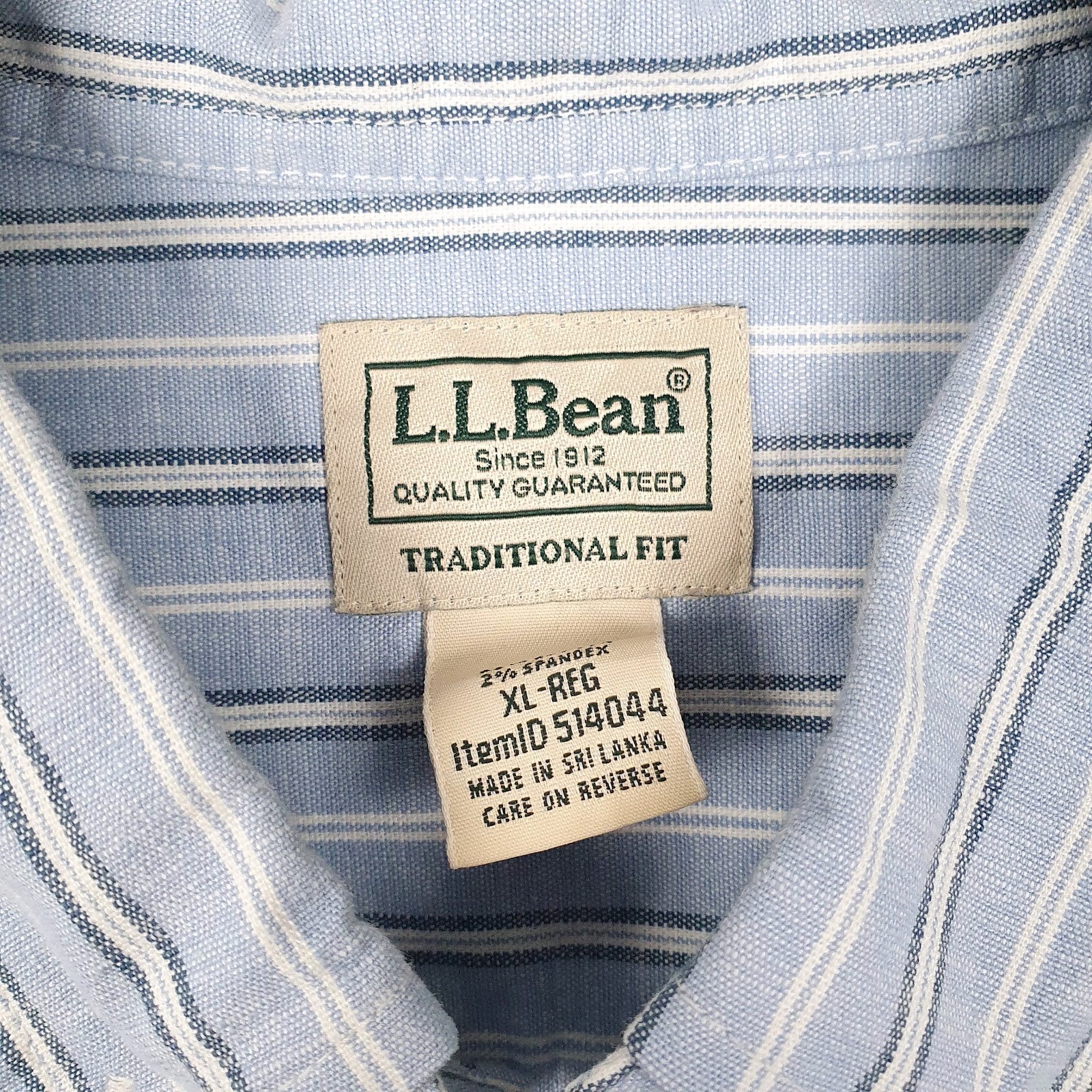 Mens Blue L.L.Bean   Shirt