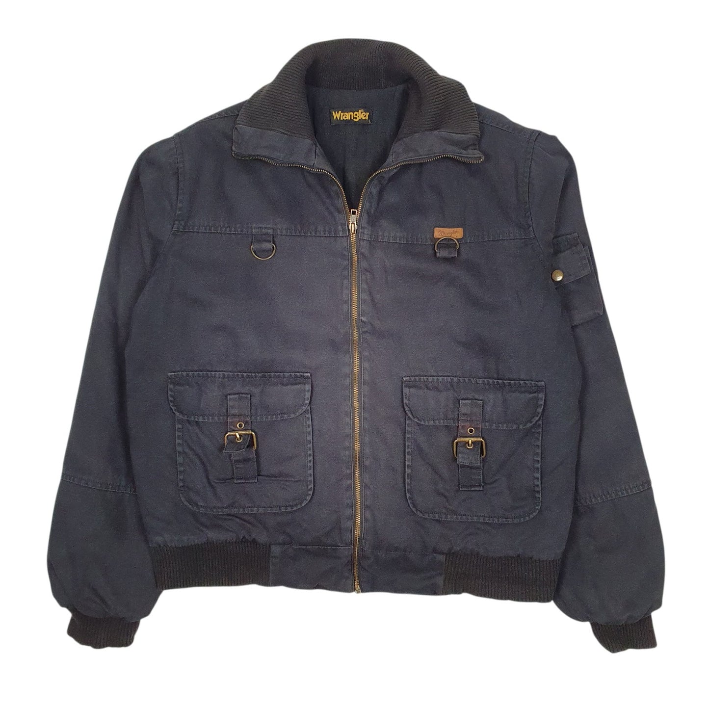 Mens Navy Wrangler Vintage 90s Bomber  Coat
