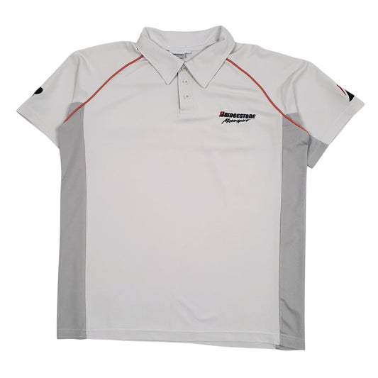Mens Grey Bridgestone  Short Sleeve Polo Shirt