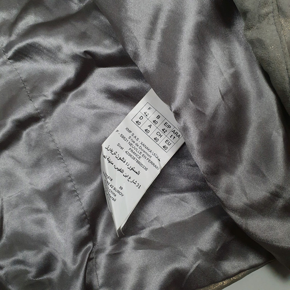 Womens Grey Xanaca Flight Bomber  Coat