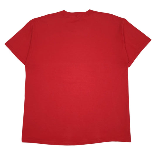 Mens Red Fruit Of The Loom Vintage 00s Williamsburg State Playoffs  T Shirt
