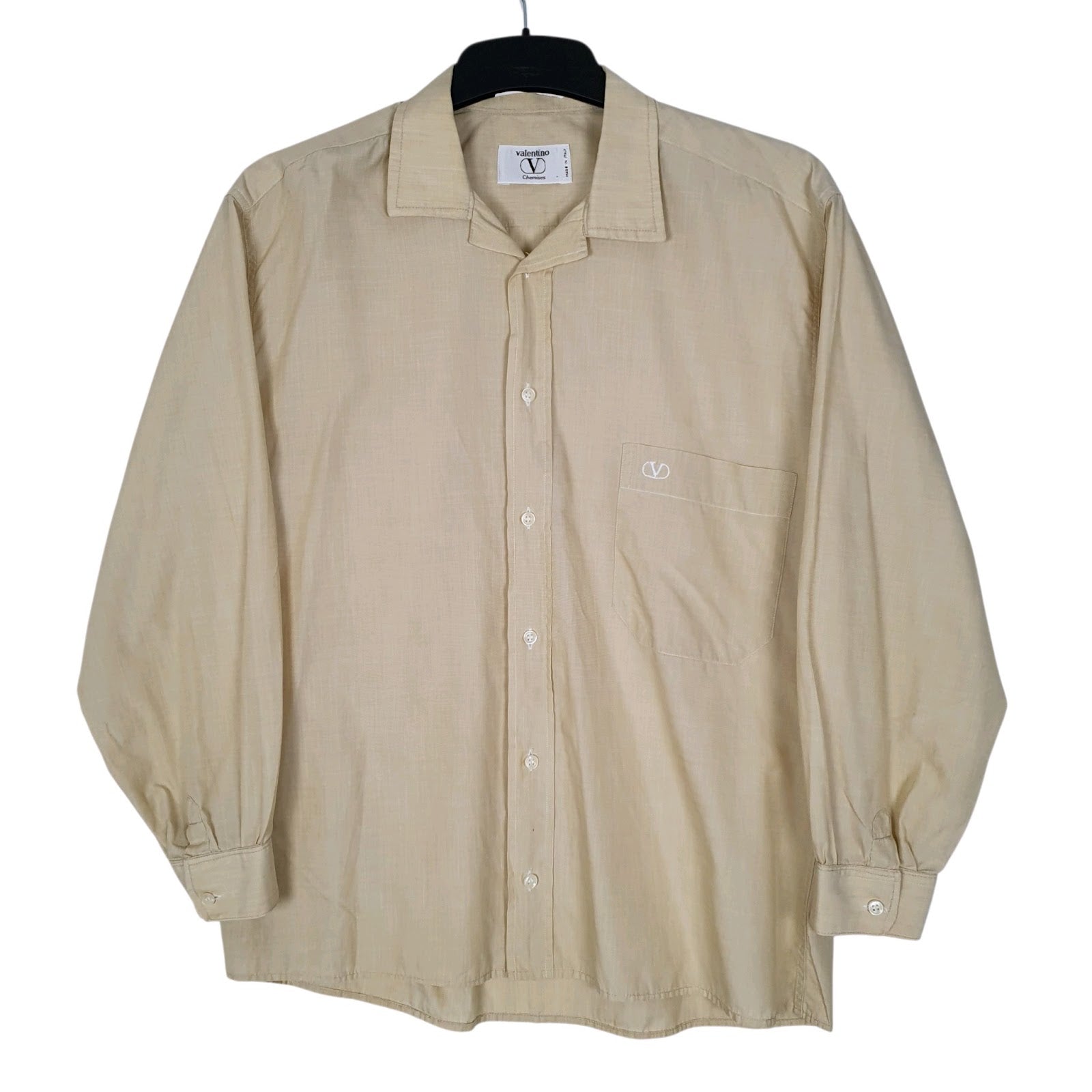 Mens Beige Valentino  Long Sleeve Shirt