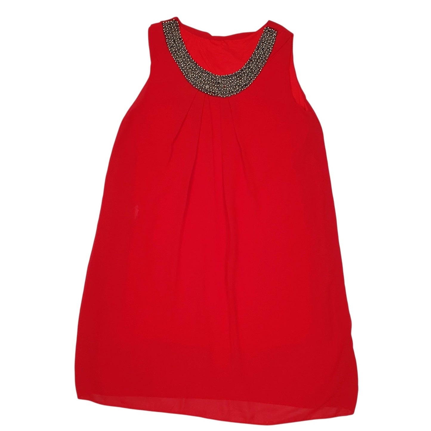 Womens Red Unbranded Loose Summer Sleeveless Dress