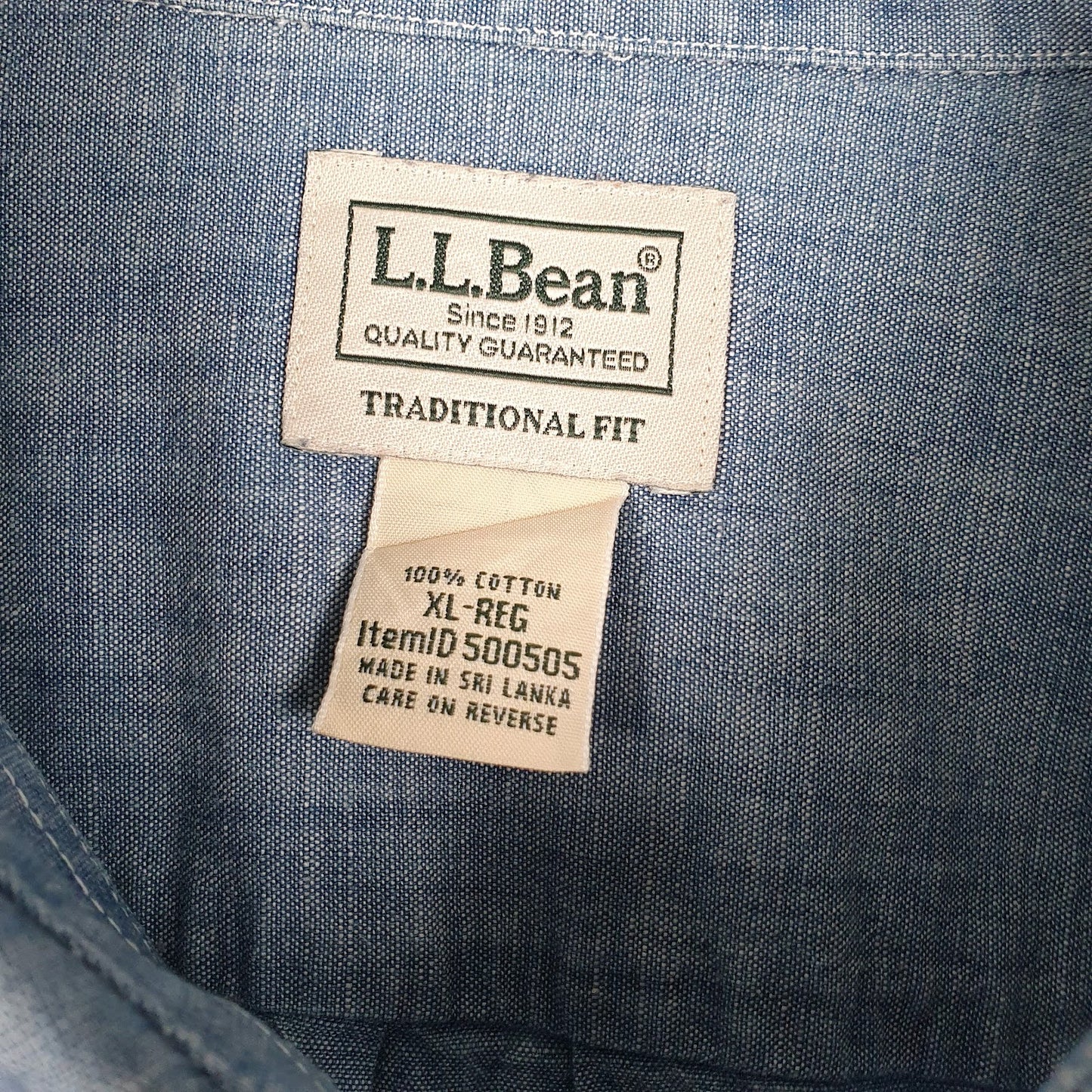 Mens Blue L.L.Bean   Shirt