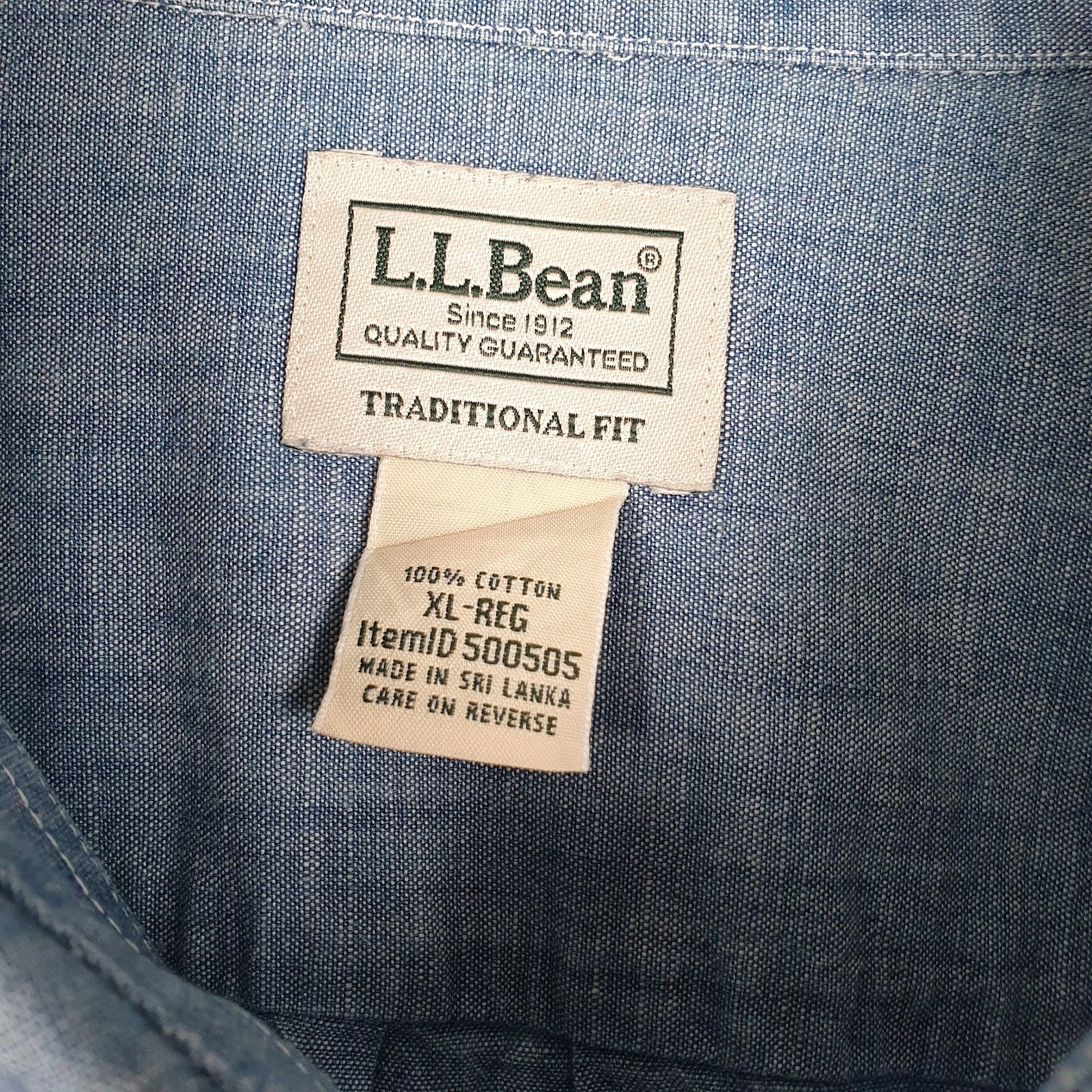 Mens Blue L.L.Bean   Shirt