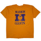 Mens Yellow Fruit Of The Loom Marion Giants Wrestling  T Shirt