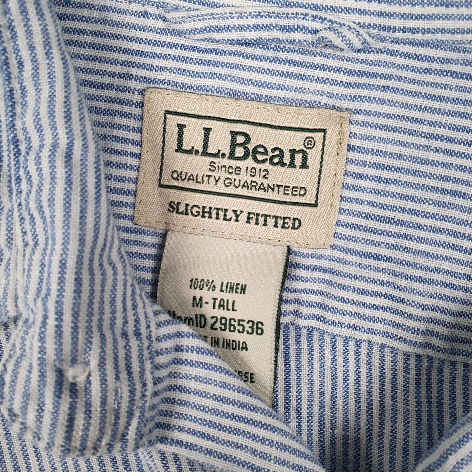 Mens Blue L.L.Bean   Shirt