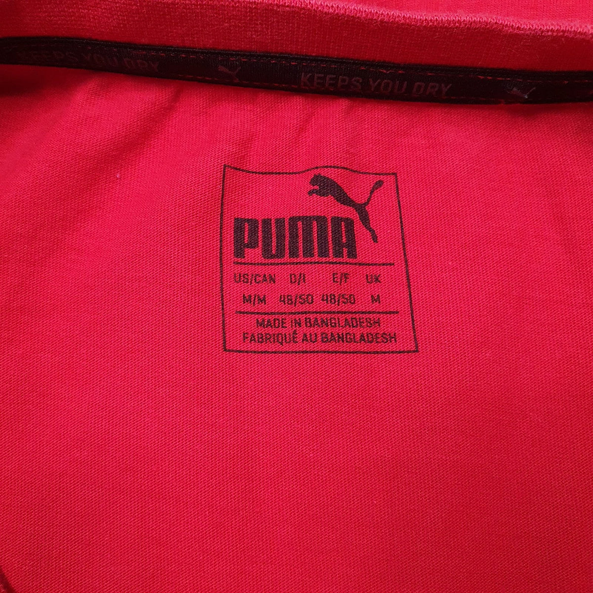 Mens Red Puma Spellout  T Shirt