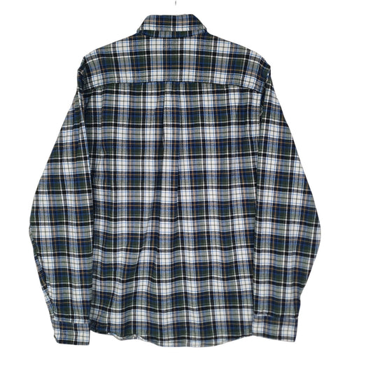 Mens Green Eddie Bauer Thick Flannel Plaid  Shirt