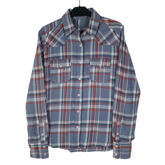 Womens Blue Heather  Long Sleeve Shirt