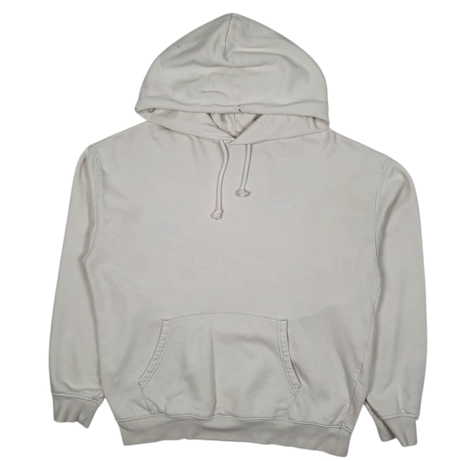 Mens Cream Levis Relaxed Hoodie Jumper