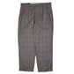 Mens Grey Polo Ralph Lauren Vintage 90s Check Double Pleated Chino Trousers