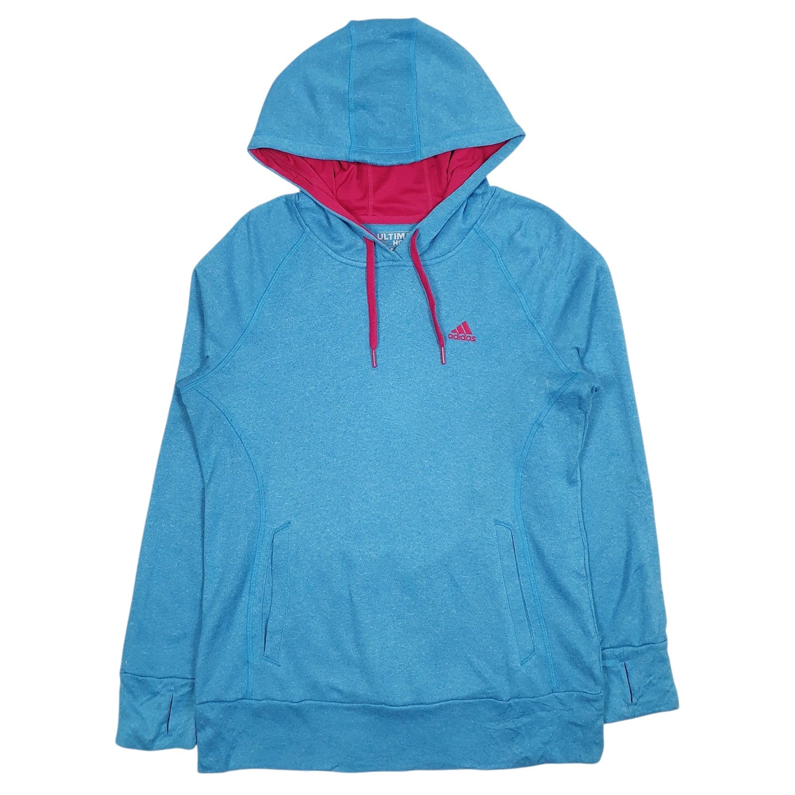 Mens Blue Adidas Climawarm Hoodie Jumper