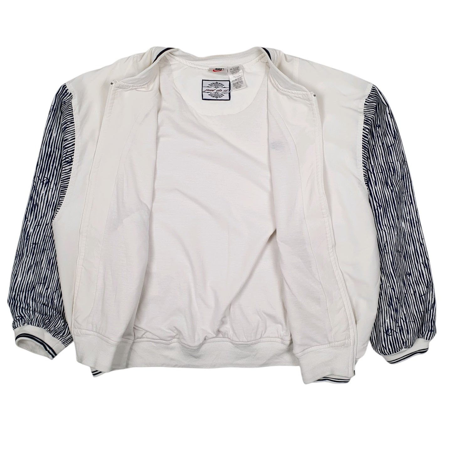 Womens White Nike Vintage 90s Running Hoodie Coat