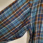 Mens Blue Michiko Plaid Flannel  Shirt