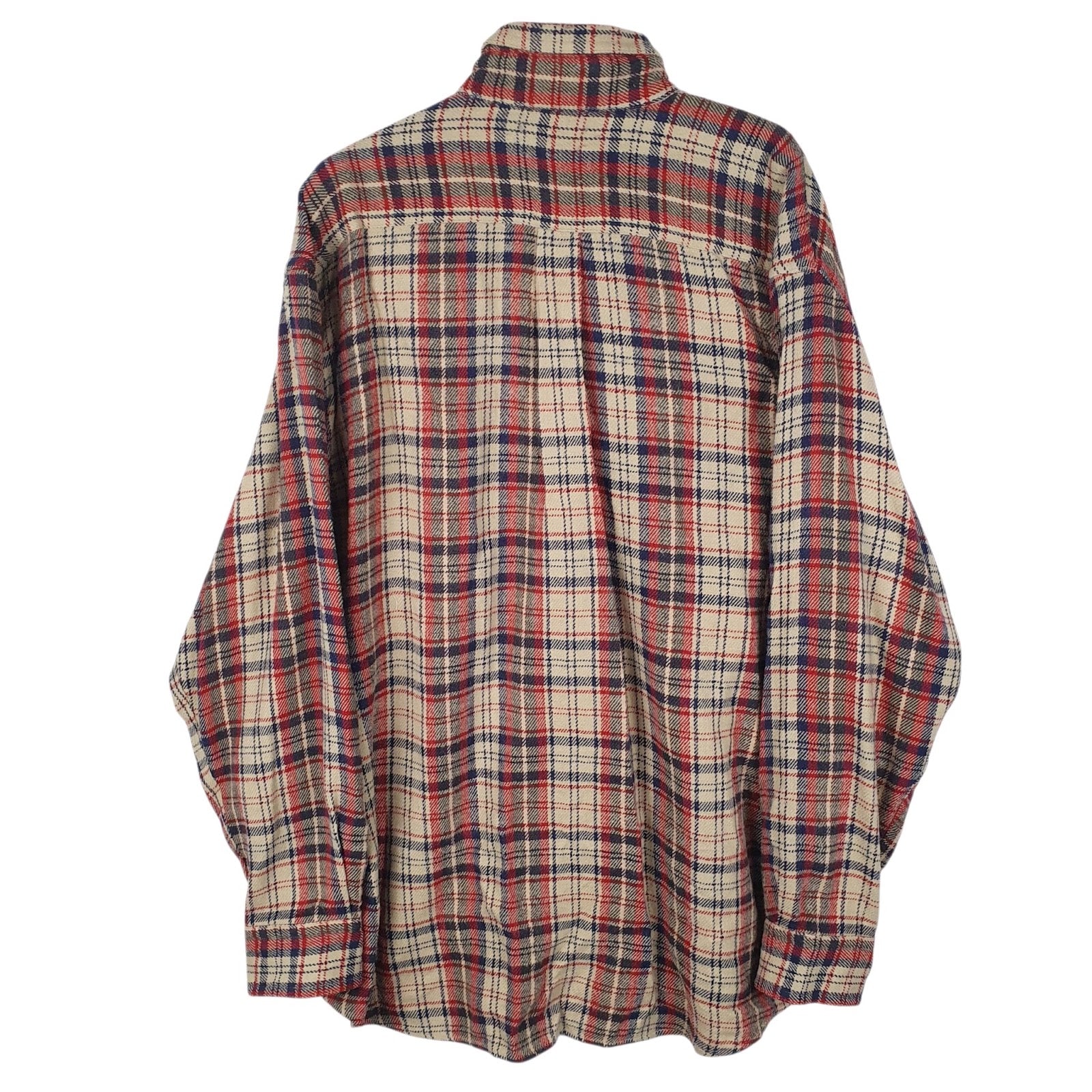 Mens Beige West Win Vintage Flannel  Shirt