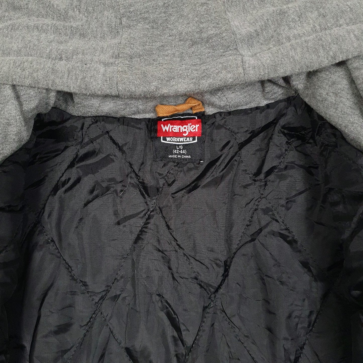 Mens Brown Wrangler Chore Windbreaker Hoodie  Coat