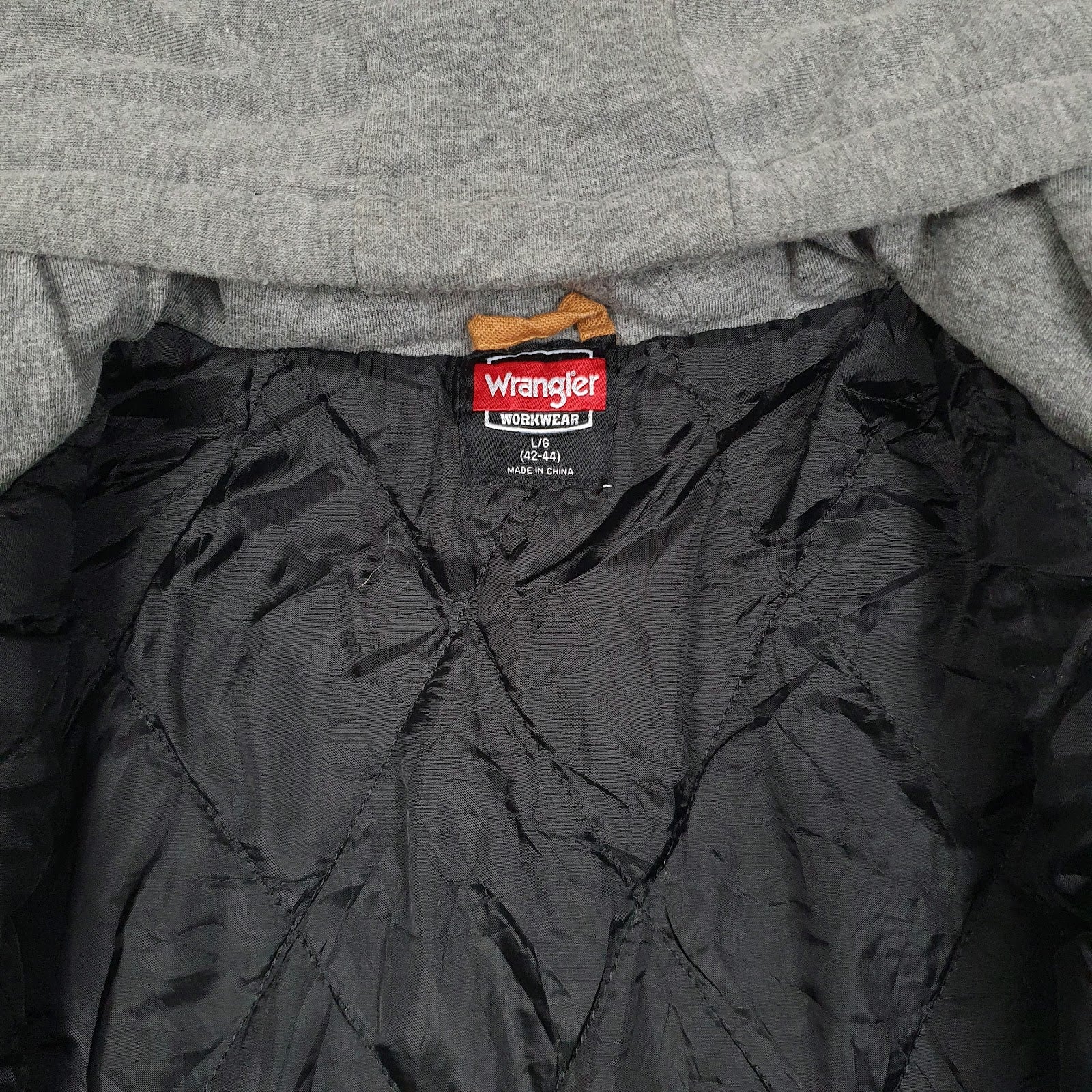 Mens Brown Wrangler Chore Windbreaker Hoodie  Coat