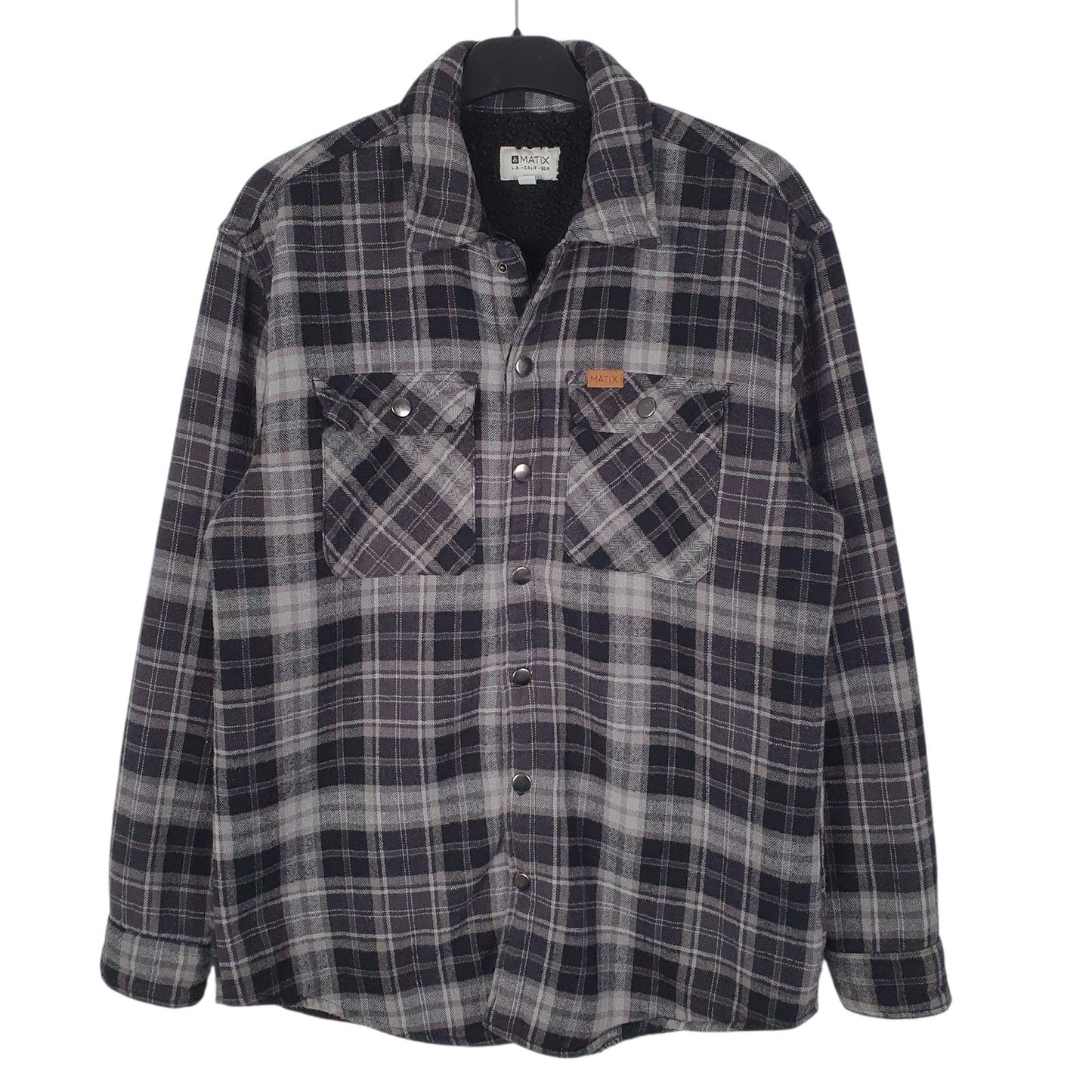 Mens Grey Matix Sherpa Lined  Coat