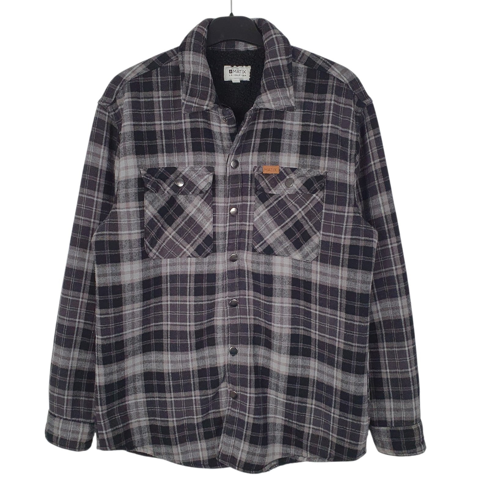 Mens Grey Matix Sherpa Lined  Coat