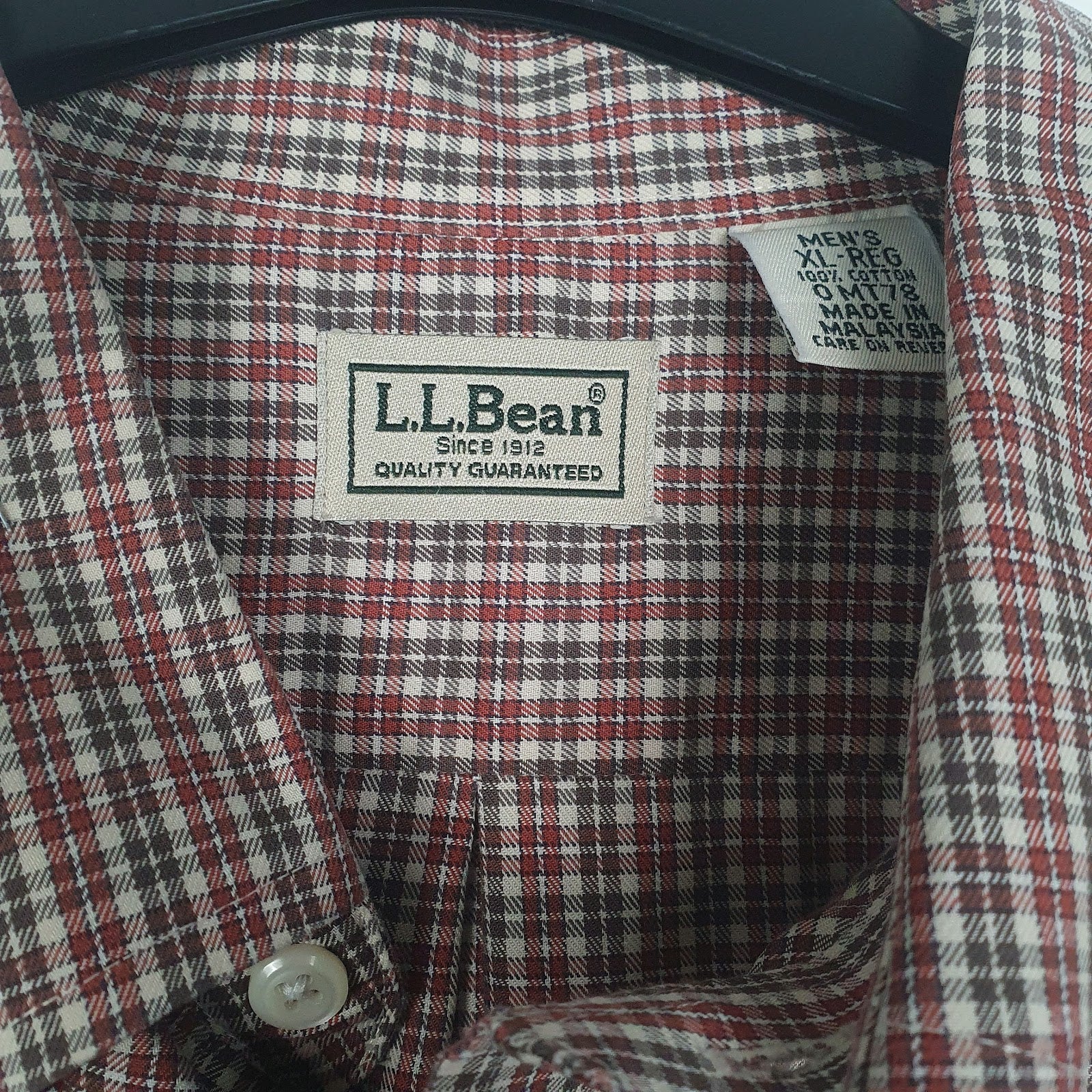 Mens Red L.L.Bean   Shirt