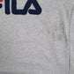 Mens Grey Fila Spellout Crewneck Jumper