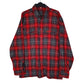 Mens Red Unbranded Vintage 90s Plaid Flannel Long Sleeve Shirt