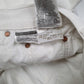 Mens White Levis Tapered Distressed  Jeans
