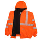 Mens Orange Carhartt Workwear Hi-Vis Full Zip Jumper