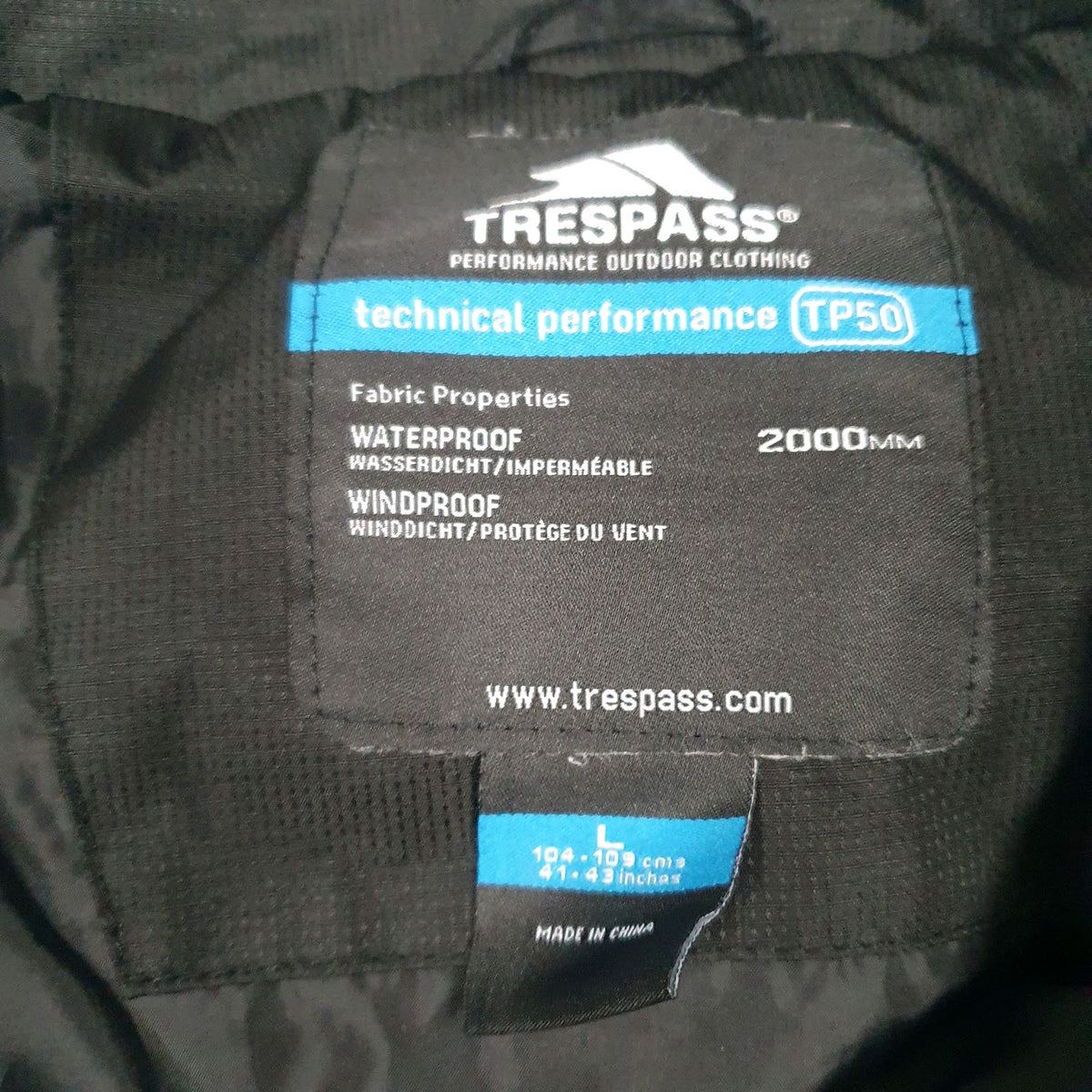 Mens Black Trespass   Coat