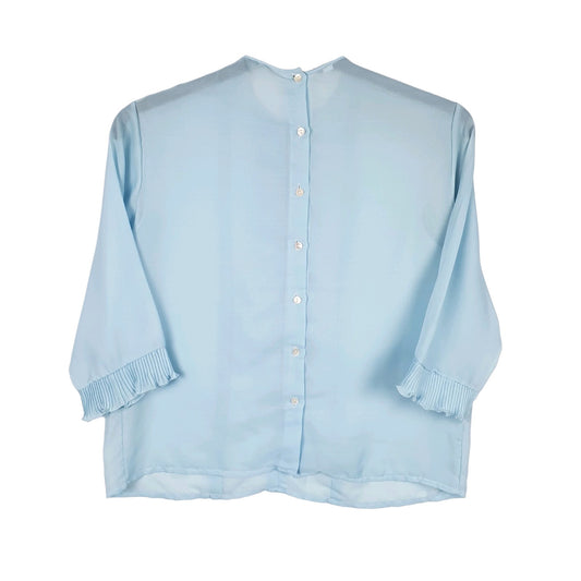 Womens Blue Unbranded Blouse Sheer  Shirt