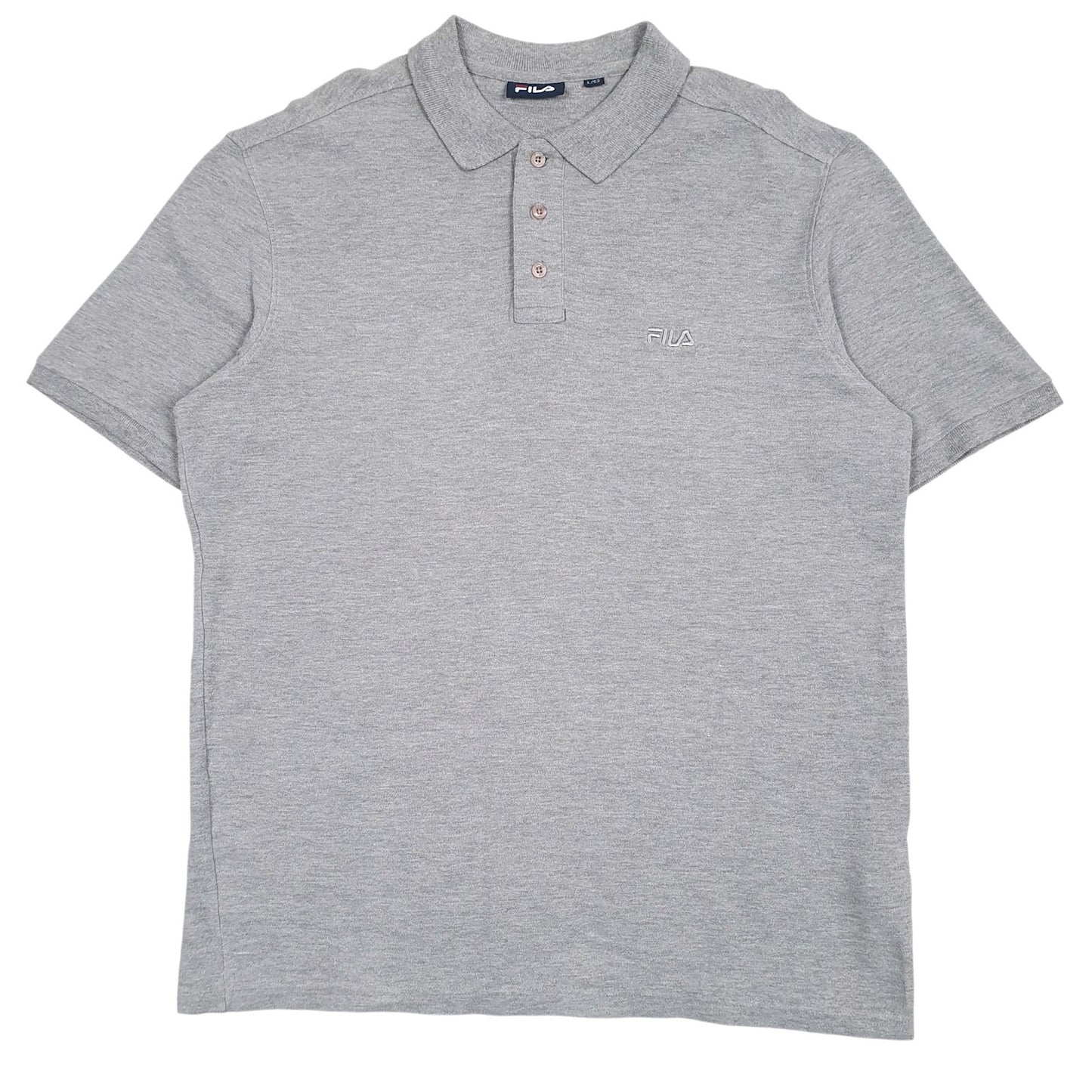 Mens Grey Fila  Short Sleeve Polo Shirt