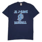 Mens Navy Fruit Of The Loom Baseball Short Sleeve T Shirt