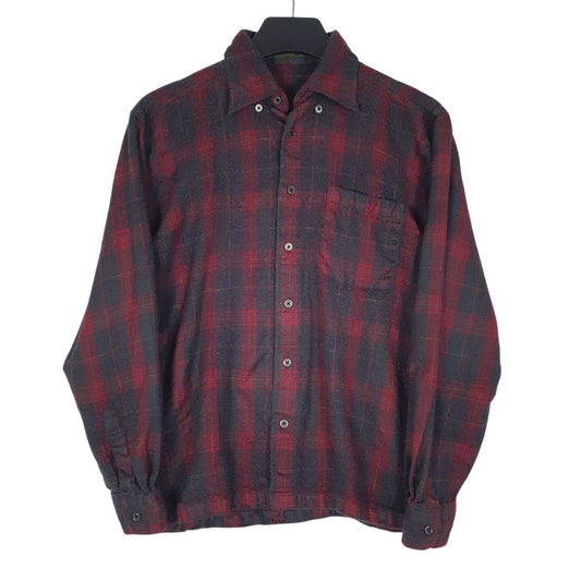 Mens Black Violator Studio Vintage Flannel Long Sleeve Shirt