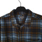 Mens Blue Eddie Bauer Thick Flannel Plaid  Shirt
