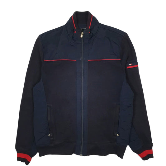 Mens Navy Tommy Hilfiger Fleece Crewneck Coat