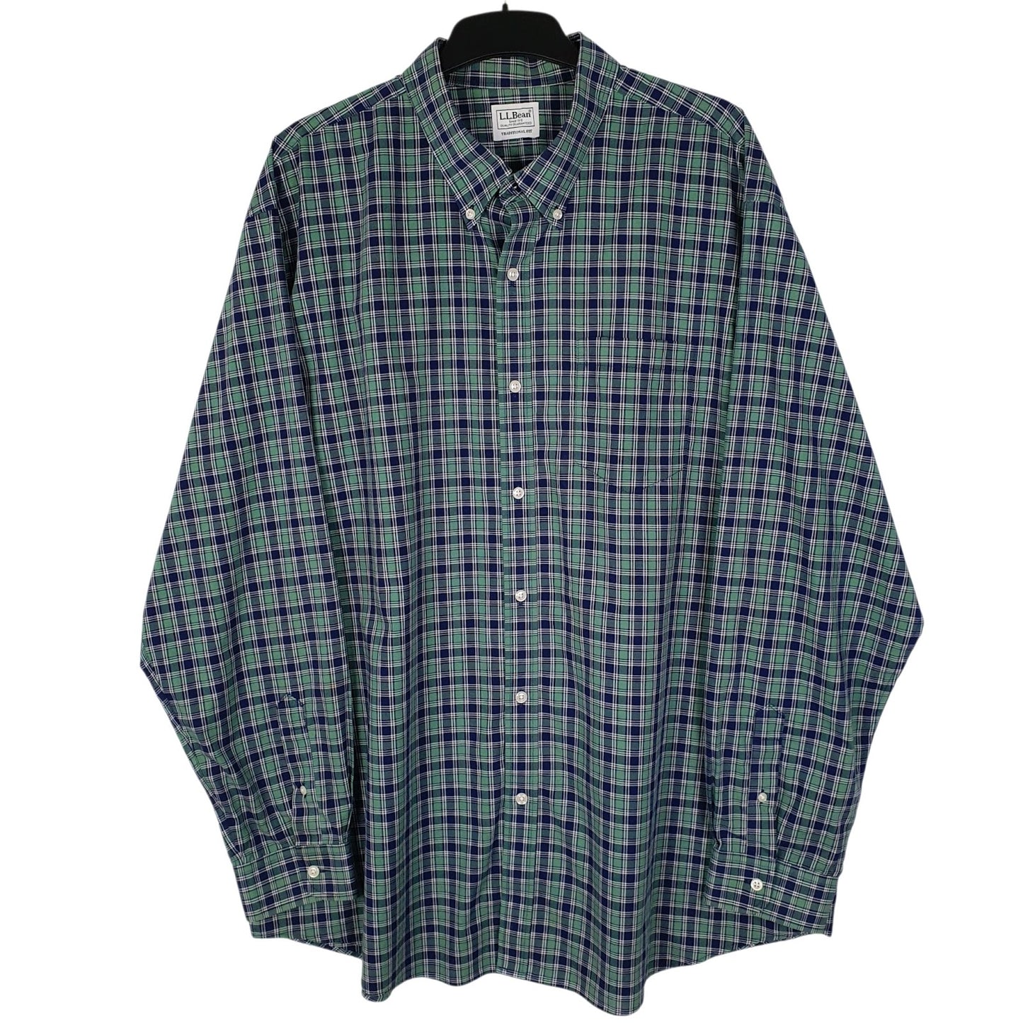 Mens Green L.L.Bean  Long Sleeve Shirt