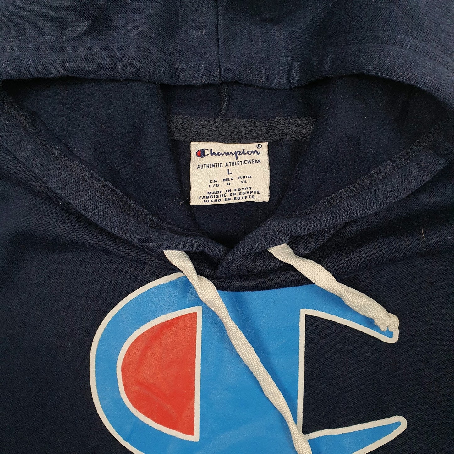 Womens Navy Champion  Hoodie Jumper