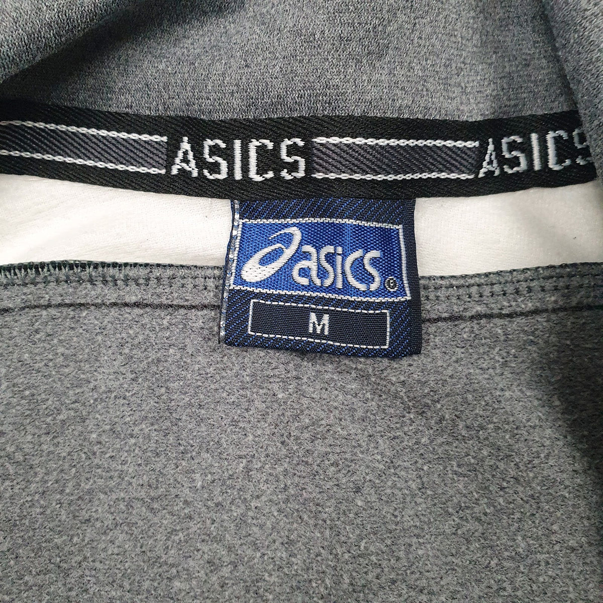 Mens Grey Asics Vintage Active Wear Full Zip Jumper