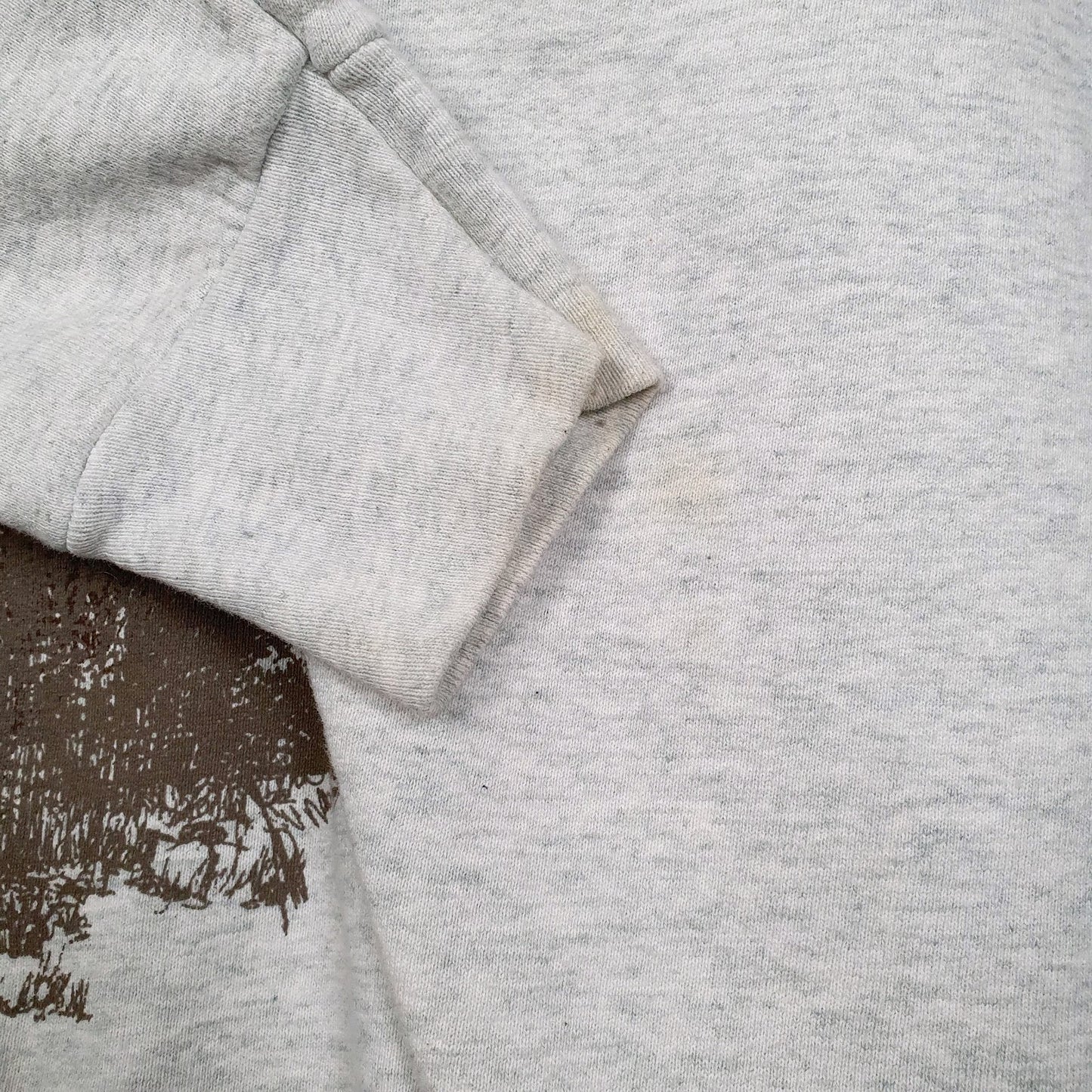 Mens Grey Fruit Of The Loom Wildlife Crewneck Jumper