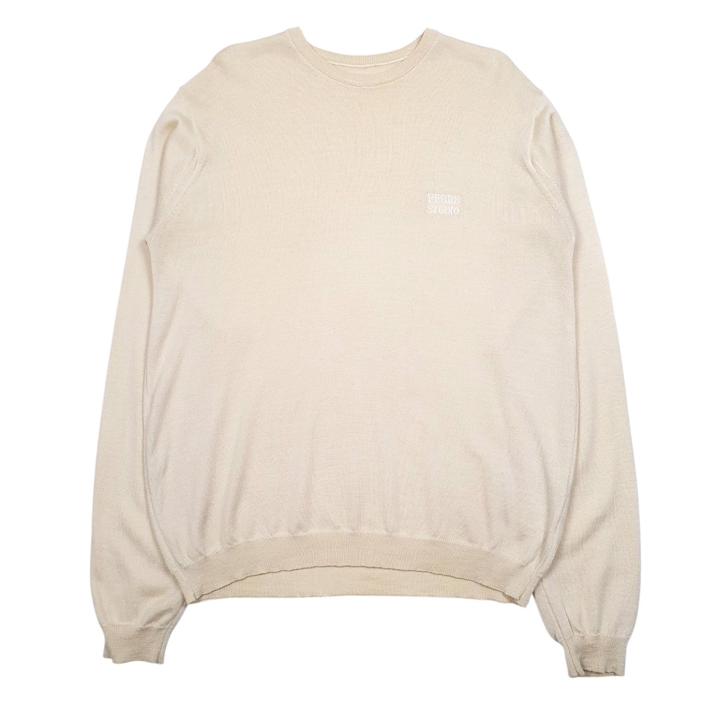 Mens Yellow Ferre Studio  Crewneck Jumper